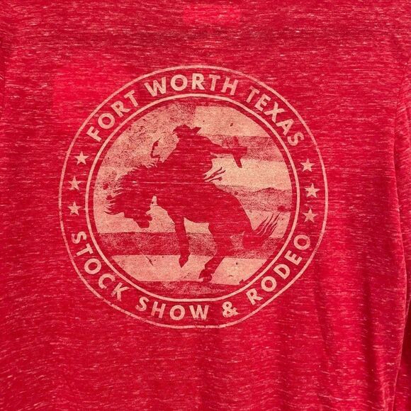 Fort Worth Stock Show Rodeo V-Neck Long Sleeve T-shirt, Size M NWT - Picture 4 of 7